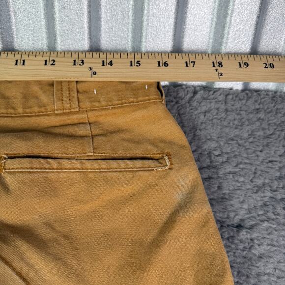 Vintage Red Head Bone Dry Pants Mens 32x32 Canvas Workwear Distressed USA 90s - Picture 10 of 13